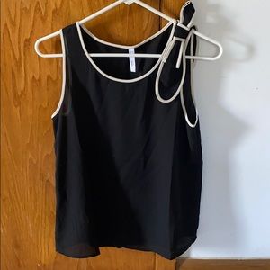 NWT Mango black bow tank sz small